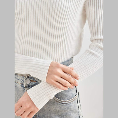Ribbed Turtleneck Pullover Sweater - Futu With . . .