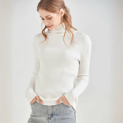 Ribbed Turtleneck Pullover Sweater - Futu With . . .